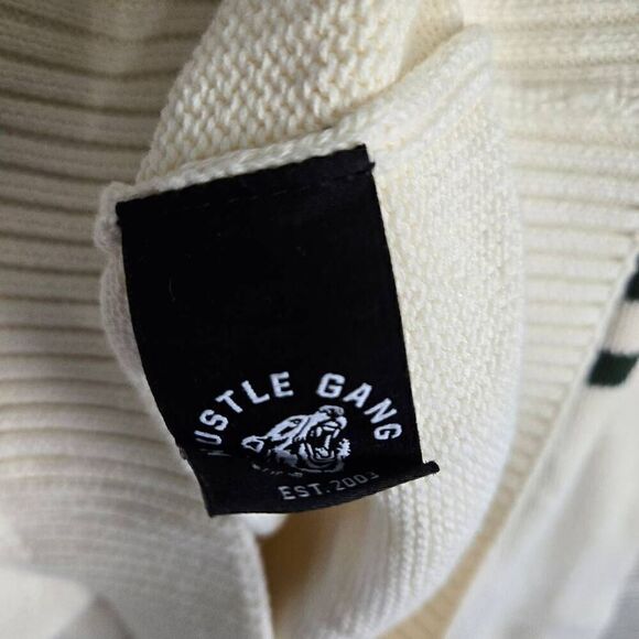 Hustle Gang Bear Football Sweater Mens SZ M NWT - Picture 5 of 10